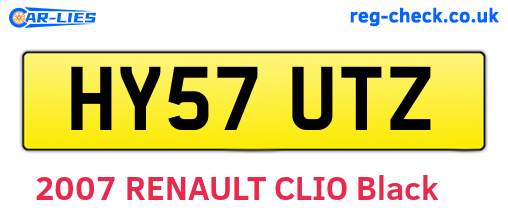 HY57UTZ are the vehicle registration plates.