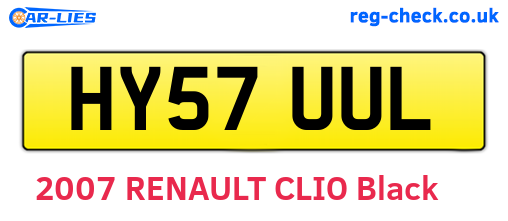 HY57UUL are the vehicle registration plates.