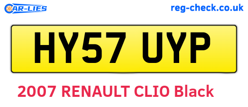 HY57UYP are the vehicle registration plates.