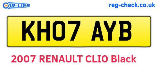 KH07AYB are the vehicle registration plates.
