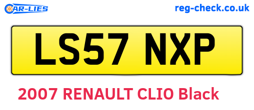 LS57NXP are the vehicle registration plates.