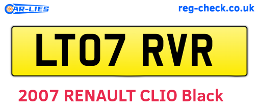 LT07RVR are the vehicle registration plates.