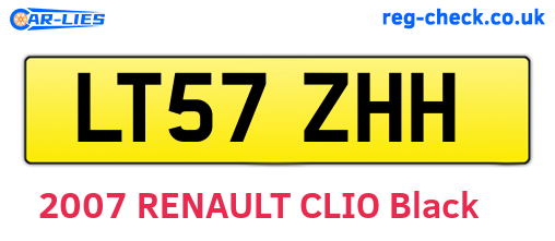LT57ZHH are the vehicle registration plates.