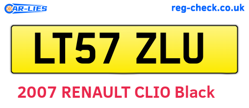 LT57ZLU are the vehicle registration plates.