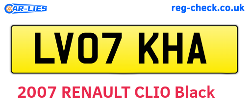 LV07KHA are the vehicle registration plates.