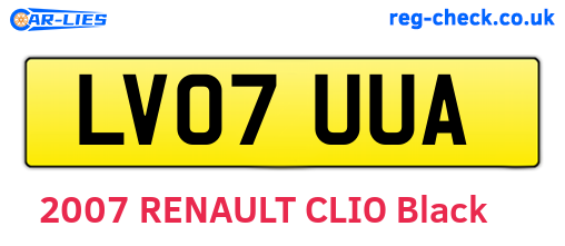 LV07UUA are the vehicle registration plates.