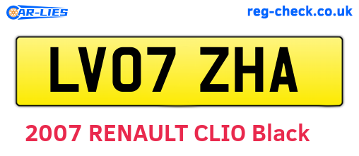 LV07ZHA are the vehicle registration plates.