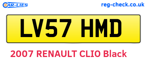 LV57HMD are the vehicle registration plates.