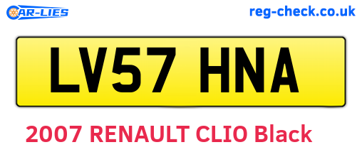 LV57HNA are the vehicle registration plates.