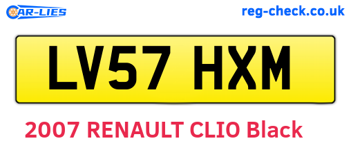 LV57HXM are the vehicle registration plates.
