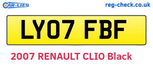 LY07FBF are the vehicle registration plates.