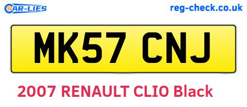 MK57CNJ are the vehicle registration plates.
