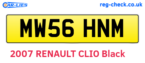 MW56HNM are the vehicle registration plates.