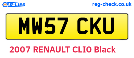 MW57CKU are the vehicle registration plates.