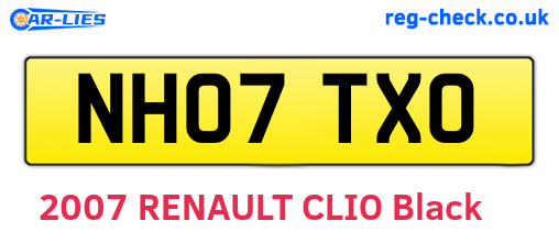 NH07TXO are the vehicle registration plates.