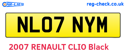 NL07NYM are the vehicle registration plates.
