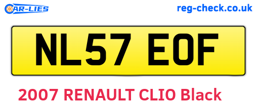 NL57EOF are the vehicle registration plates.