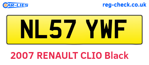 NL57YWF are the vehicle registration plates.