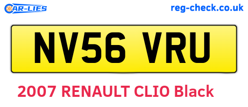 NV56VRU are the vehicle registration plates.