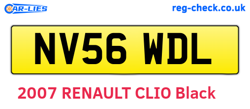 NV56WDL are the vehicle registration plates.