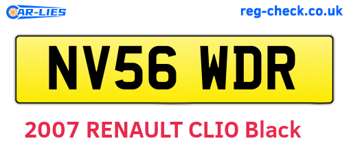 NV56WDR are the vehicle registration plates.