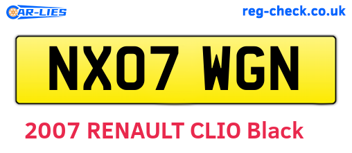 NX07WGN are the vehicle registration plates.
