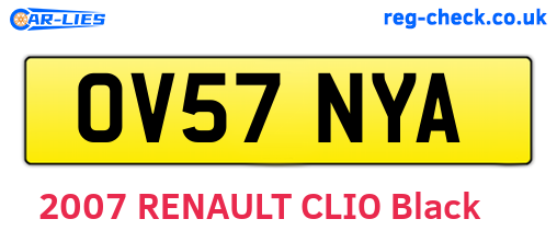 OV57NYA are the vehicle registration plates.