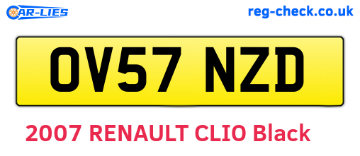 OV57NZD are the vehicle registration plates.