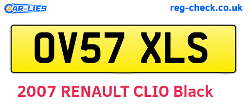 OV57XLS are the vehicle registration plates.