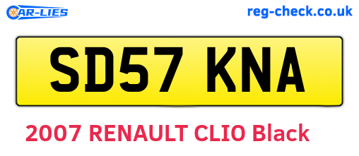 SD57KNA are the vehicle registration plates.