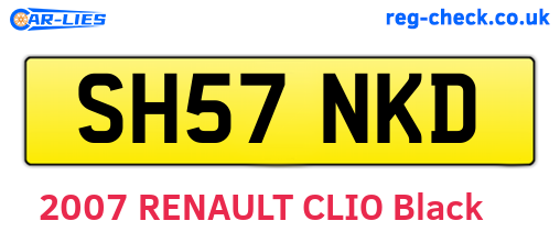 SH57NKD are the vehicle registration plates.