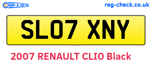 SL07XNY are the vehicle registration plates.