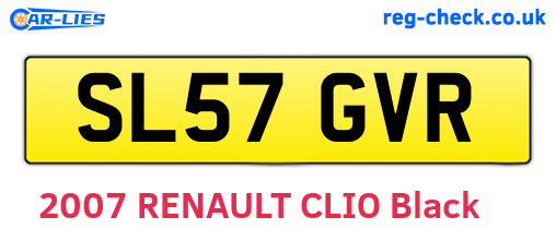 SL57GVR are the vehicle registration plates.
