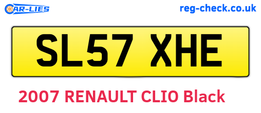 SL57XHE are the vehicle registration plates.