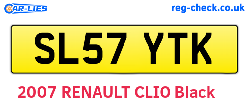 SL57YTK are the vehicle registration plates.