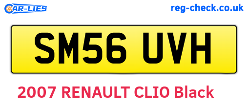 SM56UVH are the vehicle registration plates.