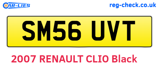 SM56UVT are the vehicle registration plates.