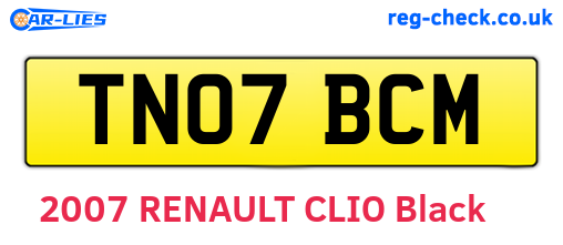 TN07BCM are the vehicle registration plates.