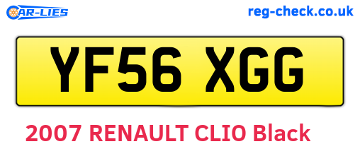 YF56XGG are the vehicle registration plates.