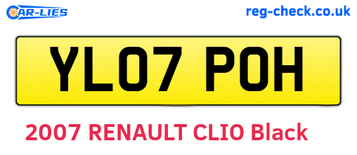 YL07POH are the vehicle registration plates.
