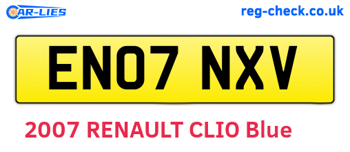 EN07NXV are the vehicle registration plates.