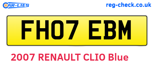 FH07EBM are the vehicle registration plates.