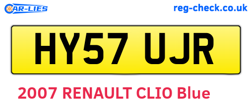 HY57UJR are the vehicle registration plates.