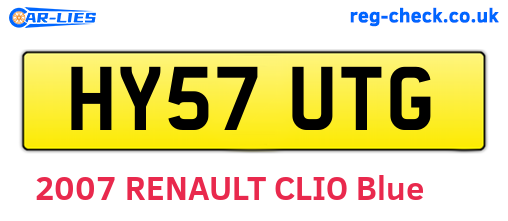 HY57UTG are the vehicle registration plates.