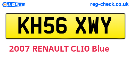 KH56XWY are the vehicle registration plates.