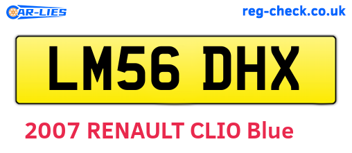 LM56DHX are the vehicle registration plates.