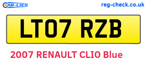 LT07RZB are the vehicle registration plates.