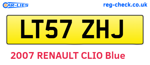 LT57ZHJ are the vehicle registration plates.