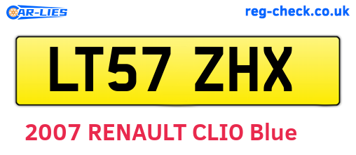 LT57ZHX are the vehicle registration plates.