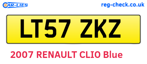 LT57ZKZ are the vehicle registration plates.